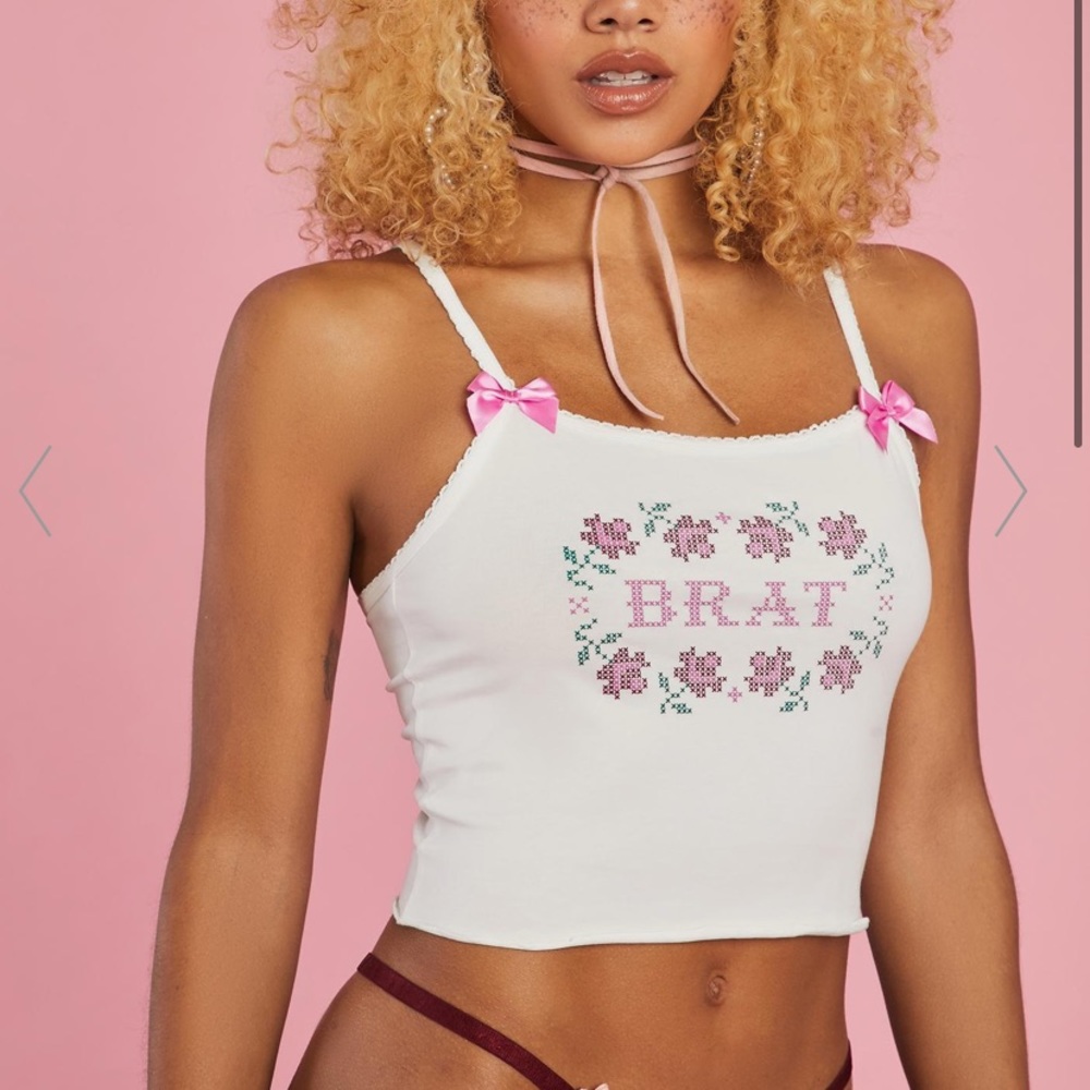 Dolls Kill “BRAT” cropped tank